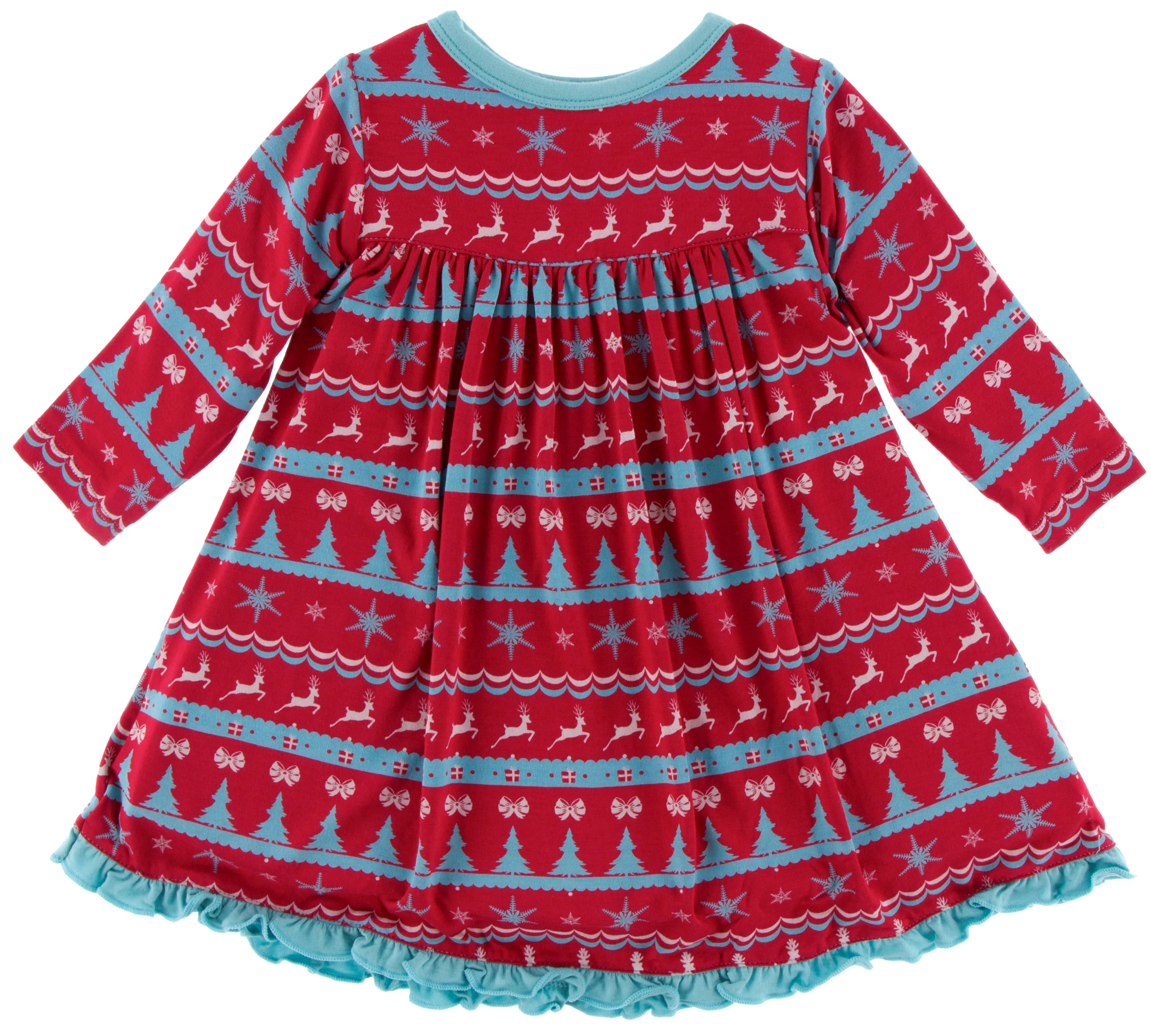 KicKee Pants Nordic Print Classic L/S Swing Dress