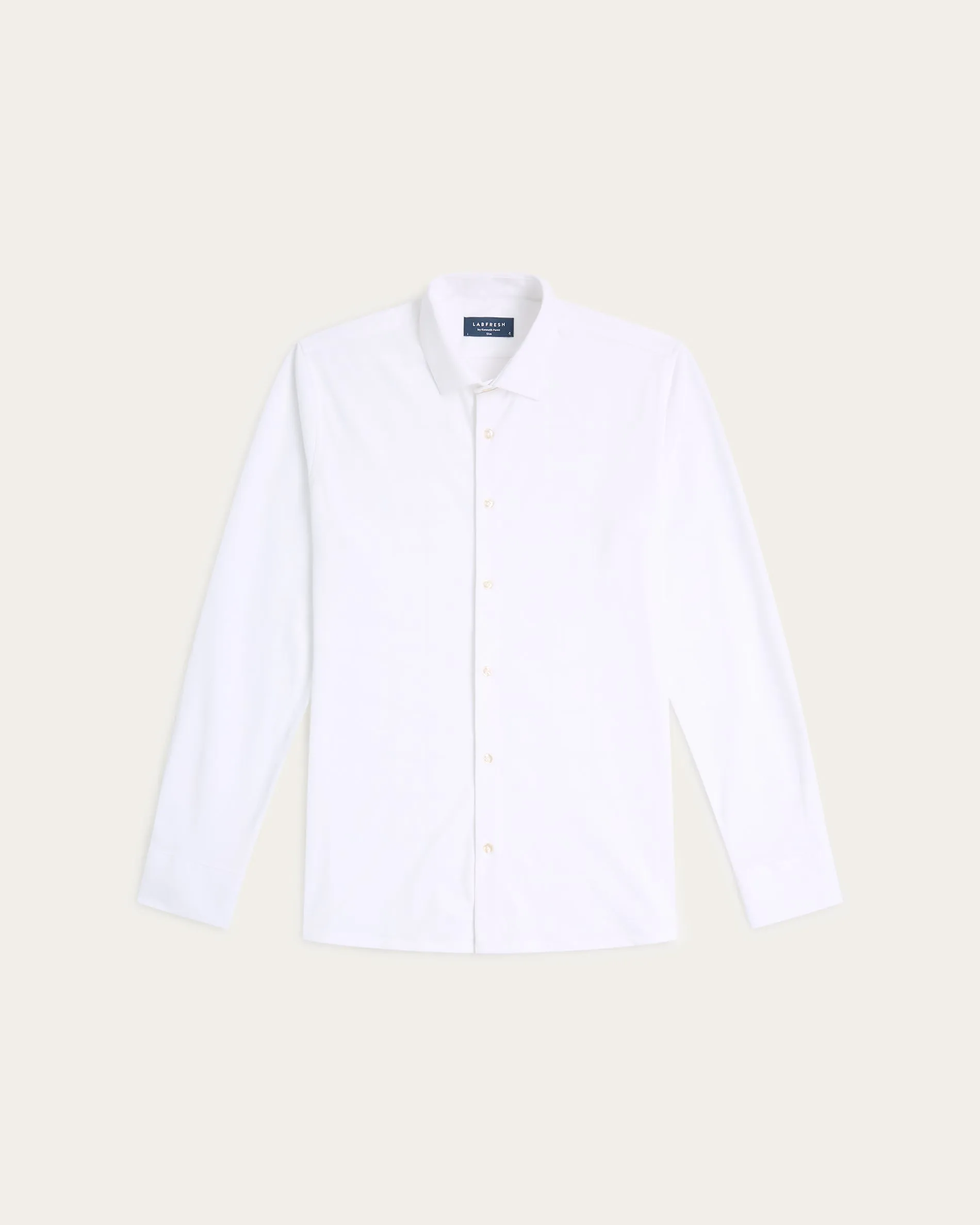 Knitted non-iron shirt white