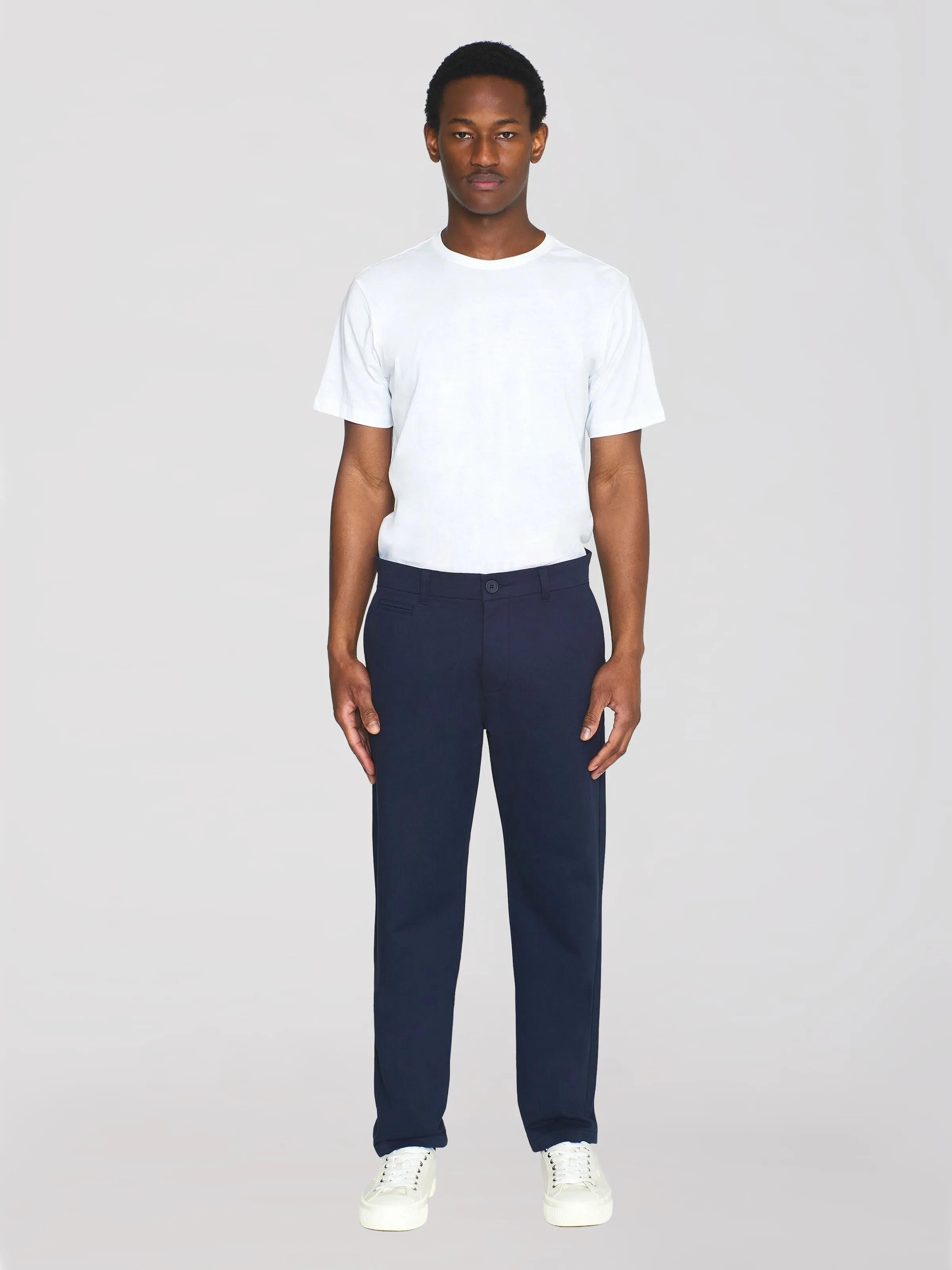 KNOWLEDGE COTTON APPAREL Chuck Regular Chino Twill Pants total eclipse