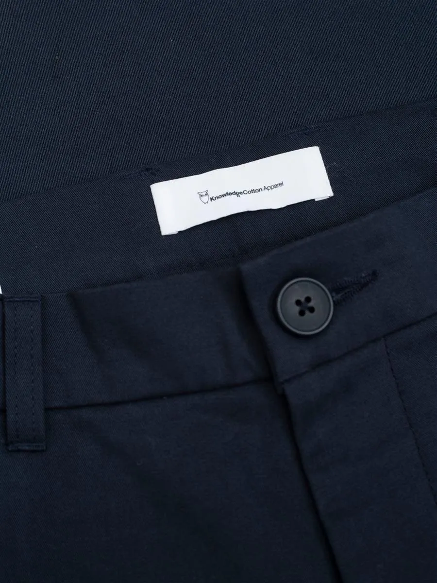 KNOWLEDGE COTTON APPAREL Chuck Regular Chino Twill Pants total eclipse