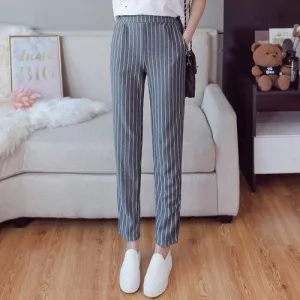 Korean Pants Gestreifte Chino