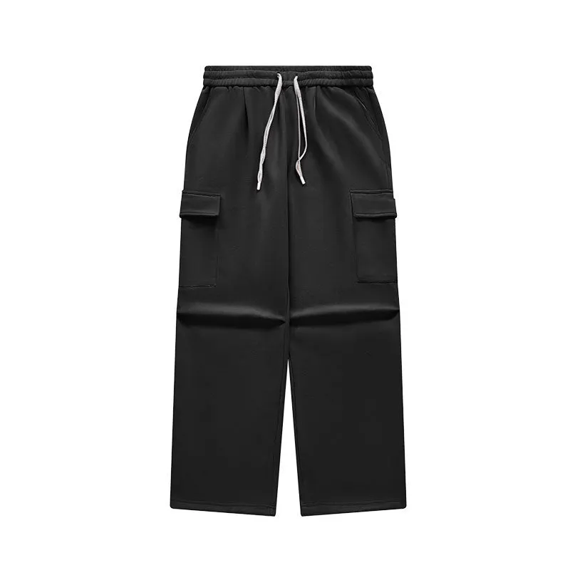 Korean Style Bristles Dopamine Wide Leg Pants 2023 Autumn And Winter New Fashionable Brand Loose Men's And Women's Pants