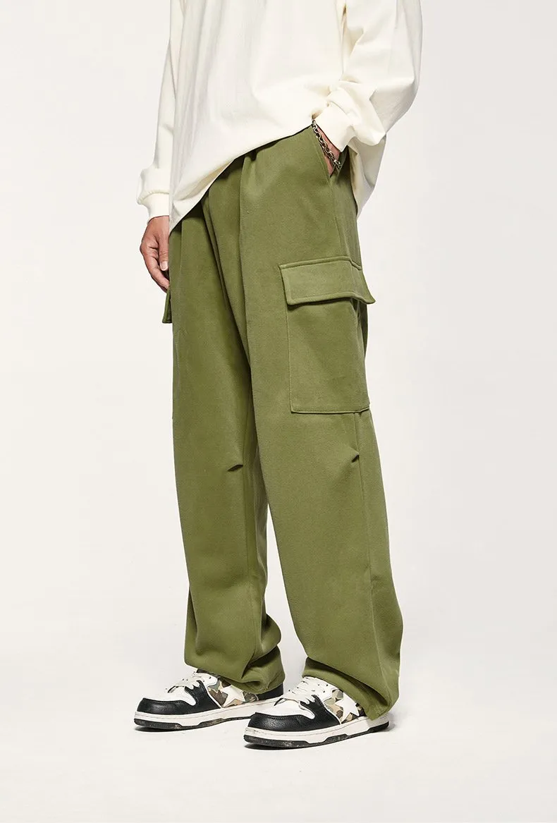 Korean Style Bristles Dopamine Wide Leg Pants 2023 Autumn And Winter New Fashionable Brand Loose Men's And Women's Pants