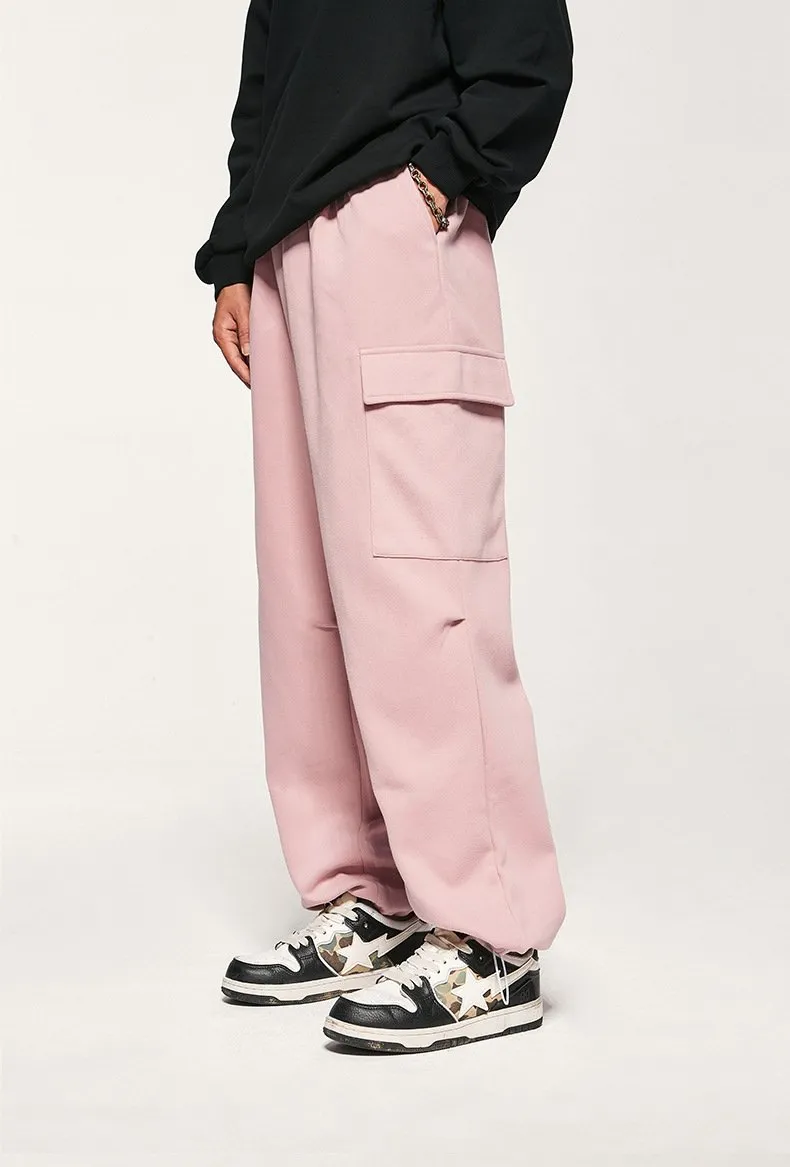 Korean Style Bristles Dopamine Wide Leg Pants 2023 Autumn And Winter New Fashionable Brand Loose Men's And Women's Pants