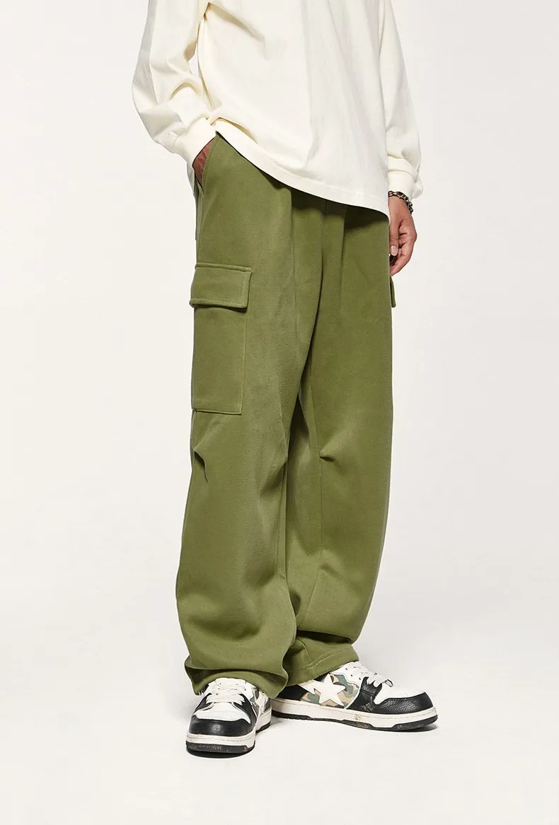 Korean Style Bristles Dopamine Wide Leg Pants 2023 Autumn And Winter New Fashionable Brand Loose Men's And Women's Pants