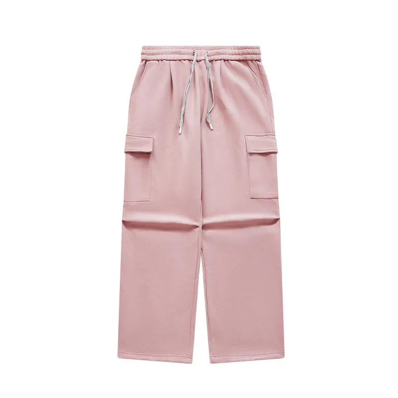 Korean Style Bristles Dopamine Wide Leg Pants 2023 Autumn And Winter New Fashionable Brand Loose Men's And Women's Pants