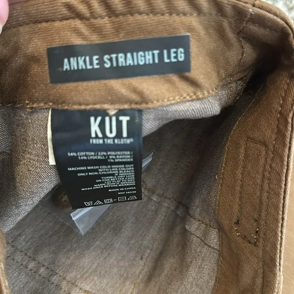 Kut From The Kloth Kaya High Rise Straight Leg Size 12 NWT