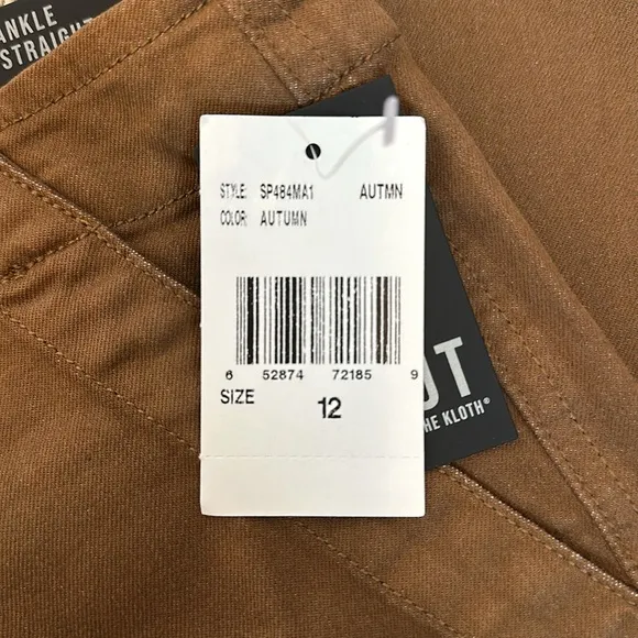 Kut From The Kloth Kaya High Rise Straight Leg Size 12 NWT