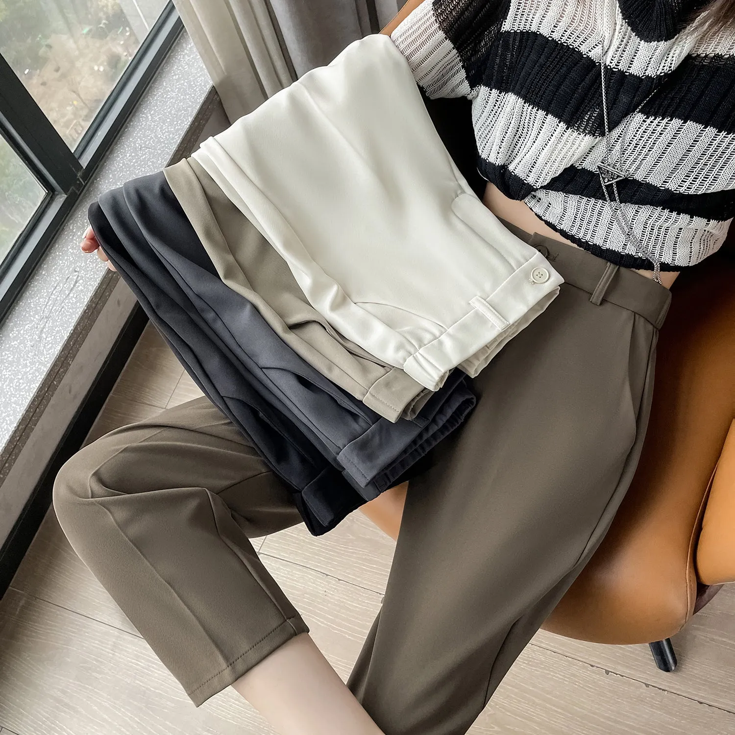 Lightweight and Breathable Women's Slacks for All-Day Wear