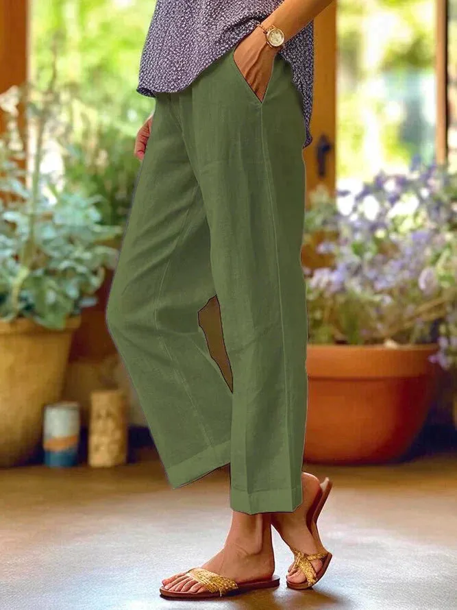 Linen Summer Trousers for Women - Oona