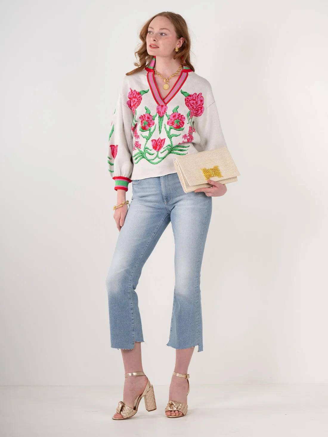 Lolli Sweater in Garden Cheetah by Emily McCarthy