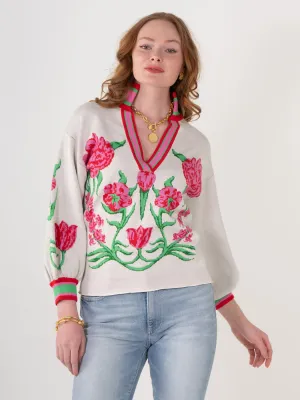 Lolli Sweater in Garden Cheetah by Emily McCarthy