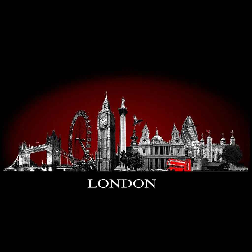 London Silhouette Men's T-shirt (Black)