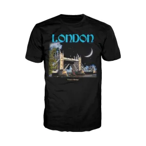 London Tower Bridge - Moonlight Men's T-shirt (Black)