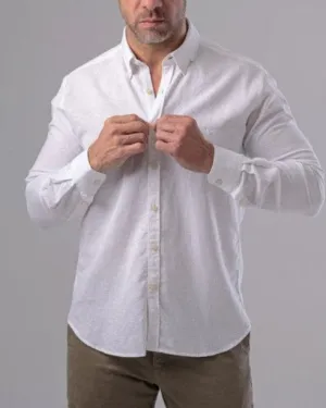 LONG SLEEVE PLAIN SHIRT - WHITE