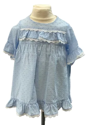 Lor Miral Blue Baby Dress And Knickers Set