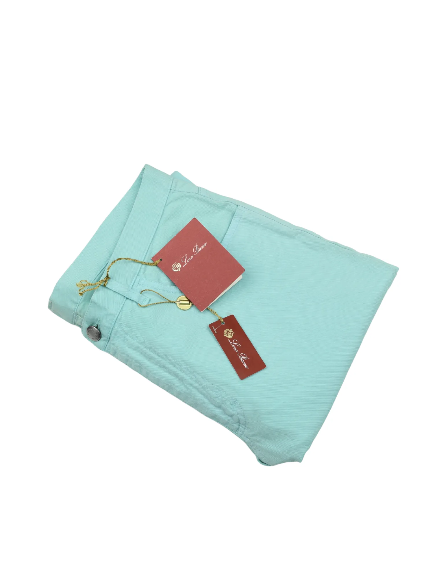 Loro Piana Mint-Green Cotton & Elastane 5-Pocket Chino
