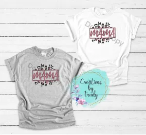 Mama rose cheetah print- T SHIRT