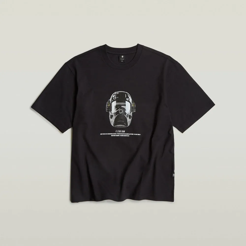 Mask Gr Boxy  T-Shirt - Black