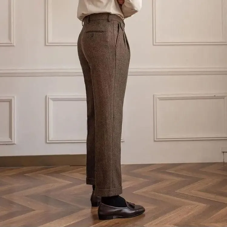 MASON | OLD MONEY WOOL STRAIGHT PANTS