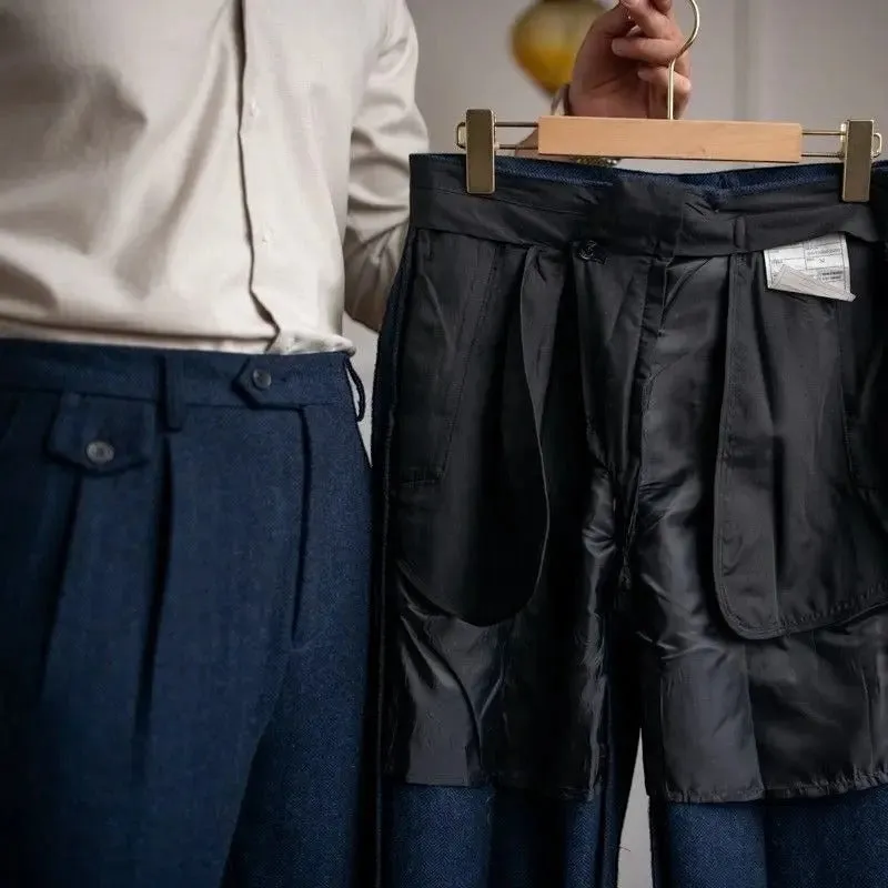 MASON | OLD MONEY WOOL STRAIGHT PANTS