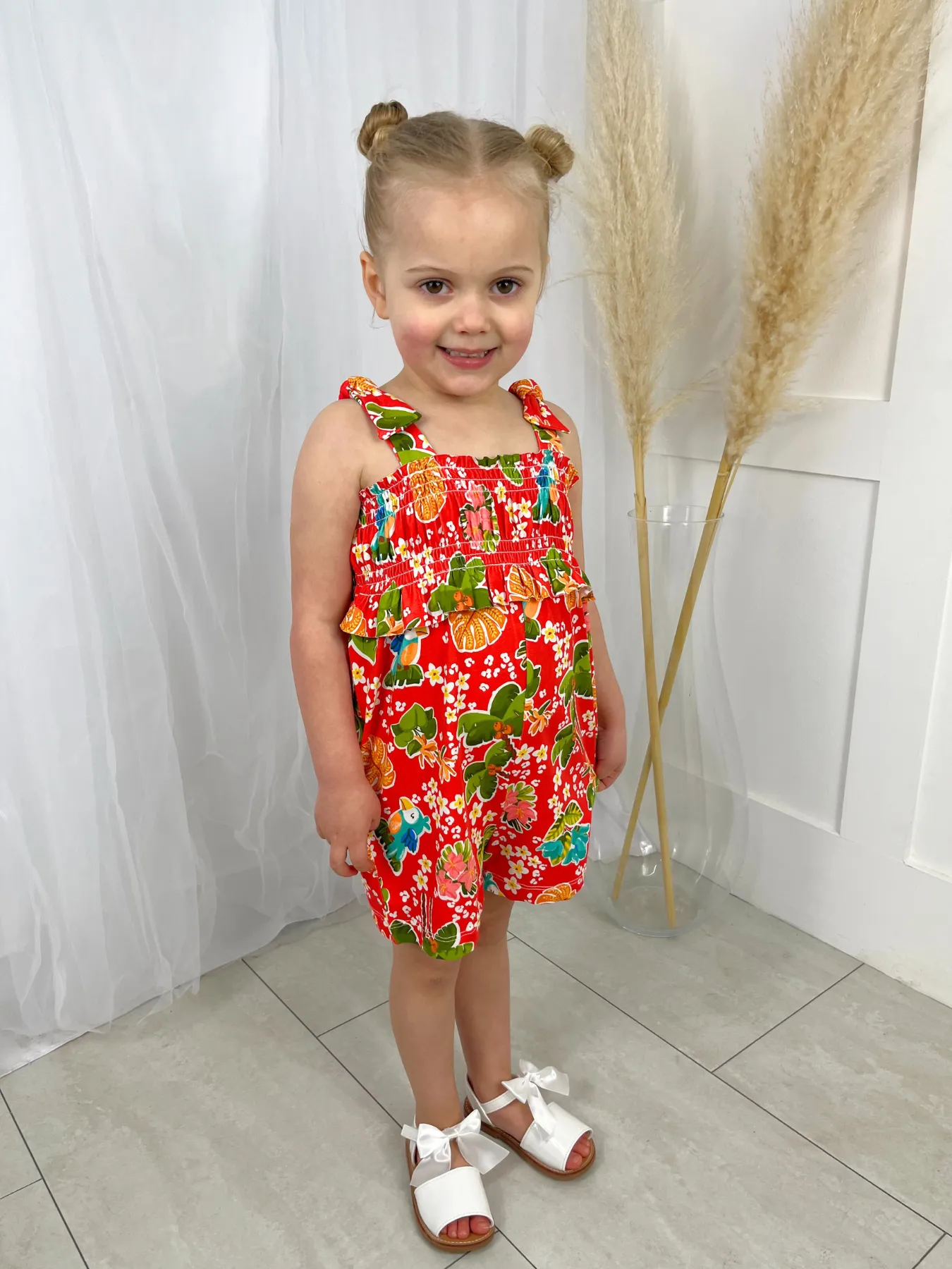 Mayoral Toddler Girl Tropical Print Playsuit