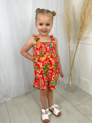 Mayoral Toddler Girl Tropical Print Playsuit