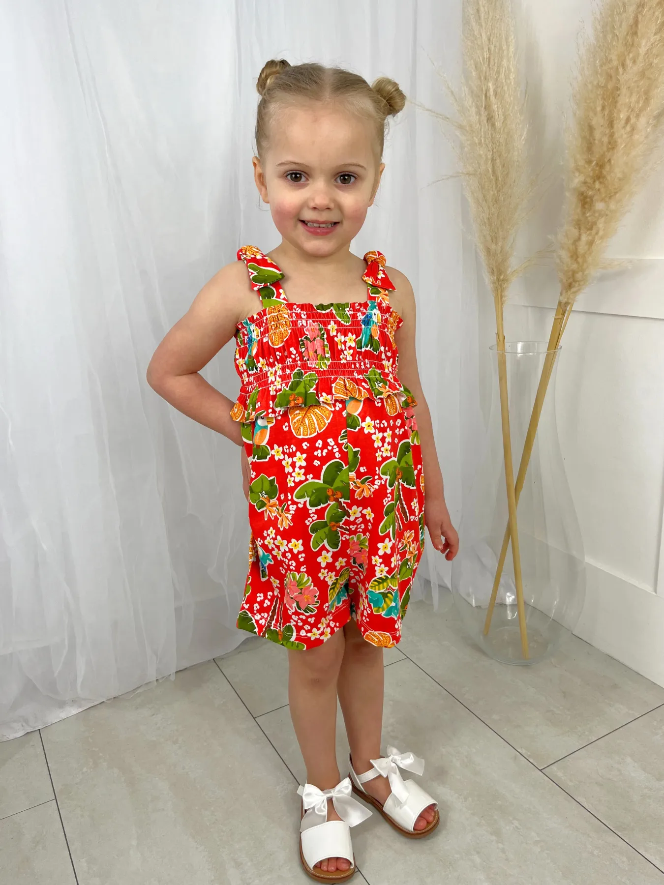 Mayoral Toddler Girl Tropical Print Playsuit