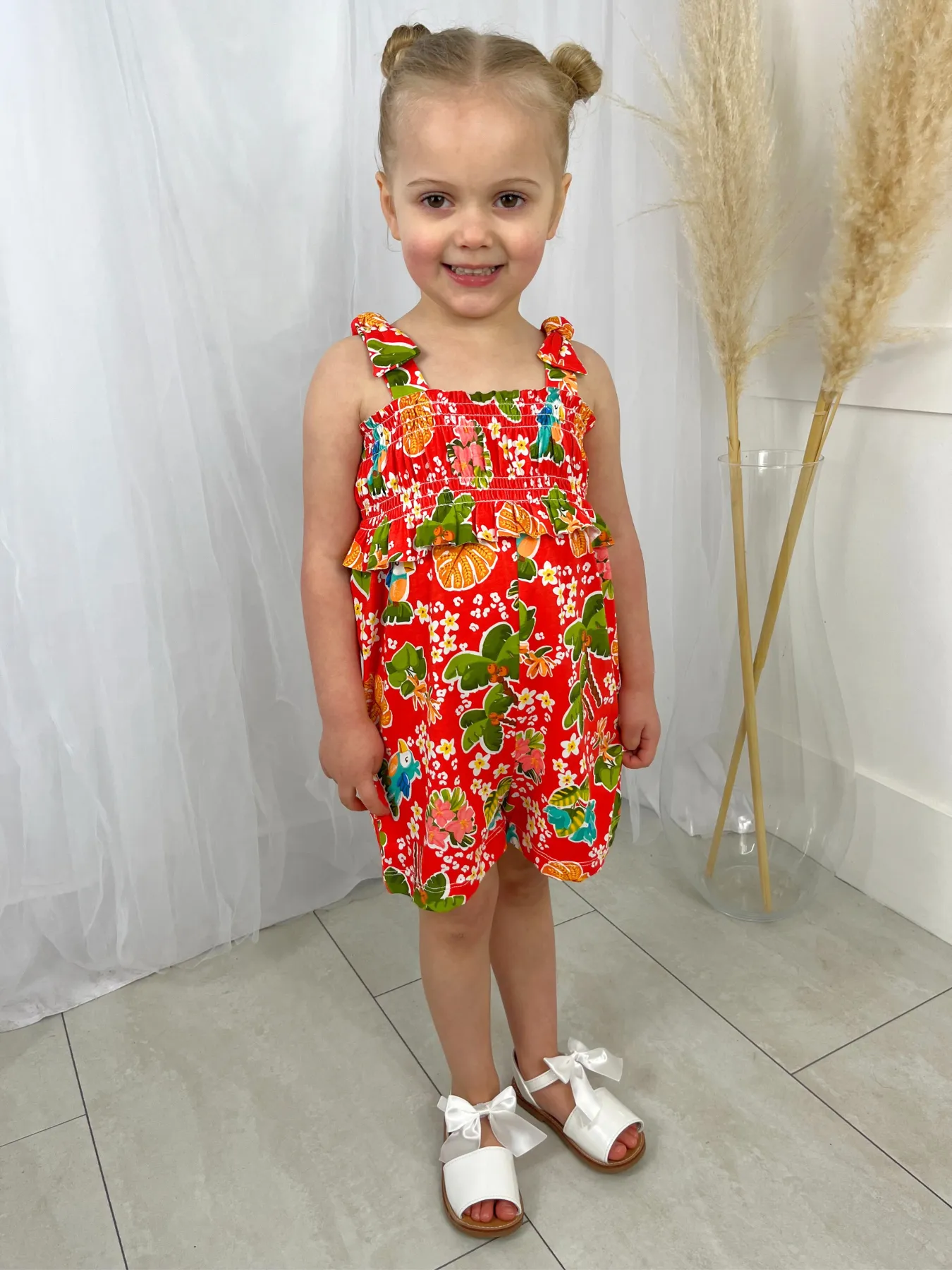 Mayoral Toddler Girl Tropical Print Playsuit