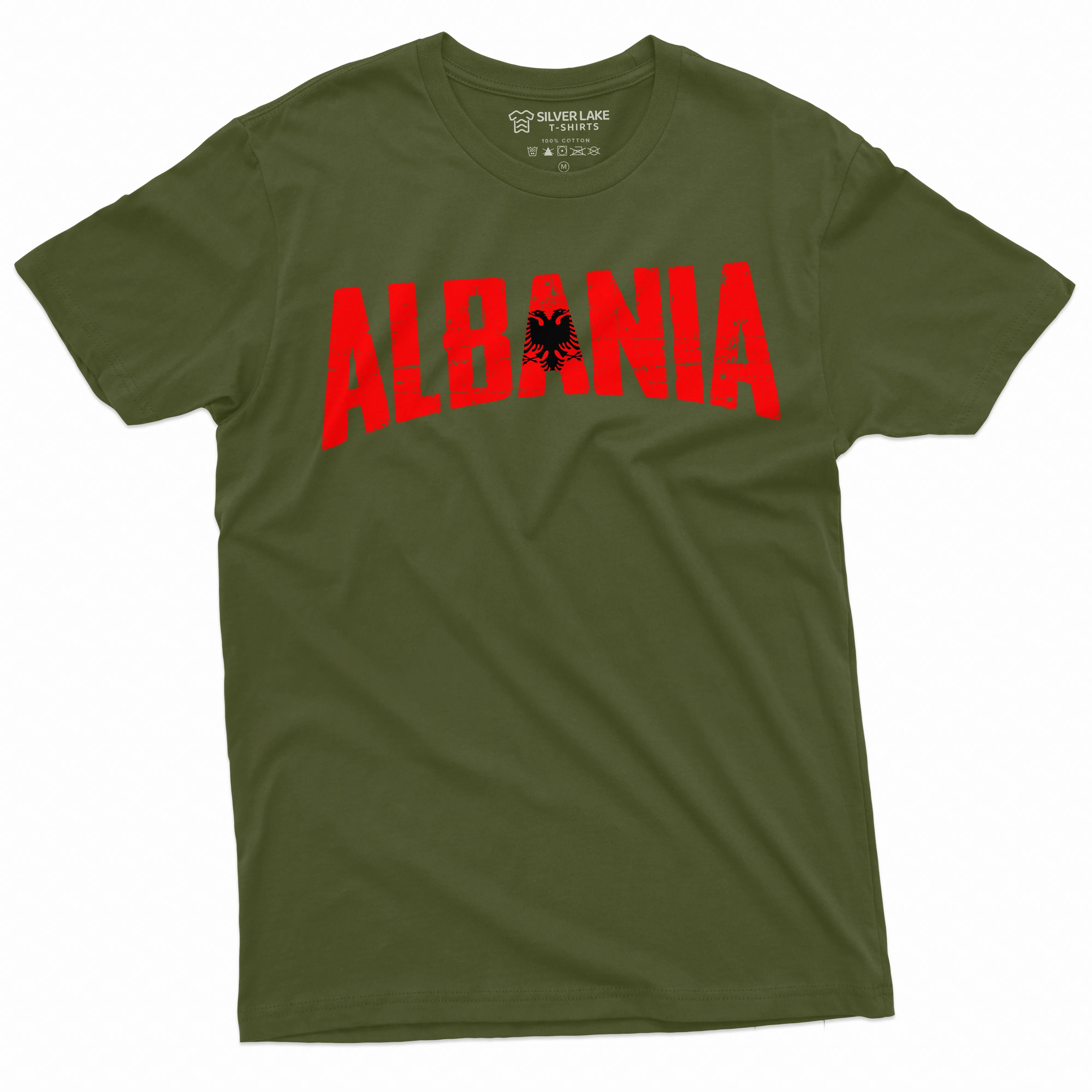 Men's Albania T-shirt Albanian Coat of arms Flag T-shirt Shqipëria Nation Country Tee