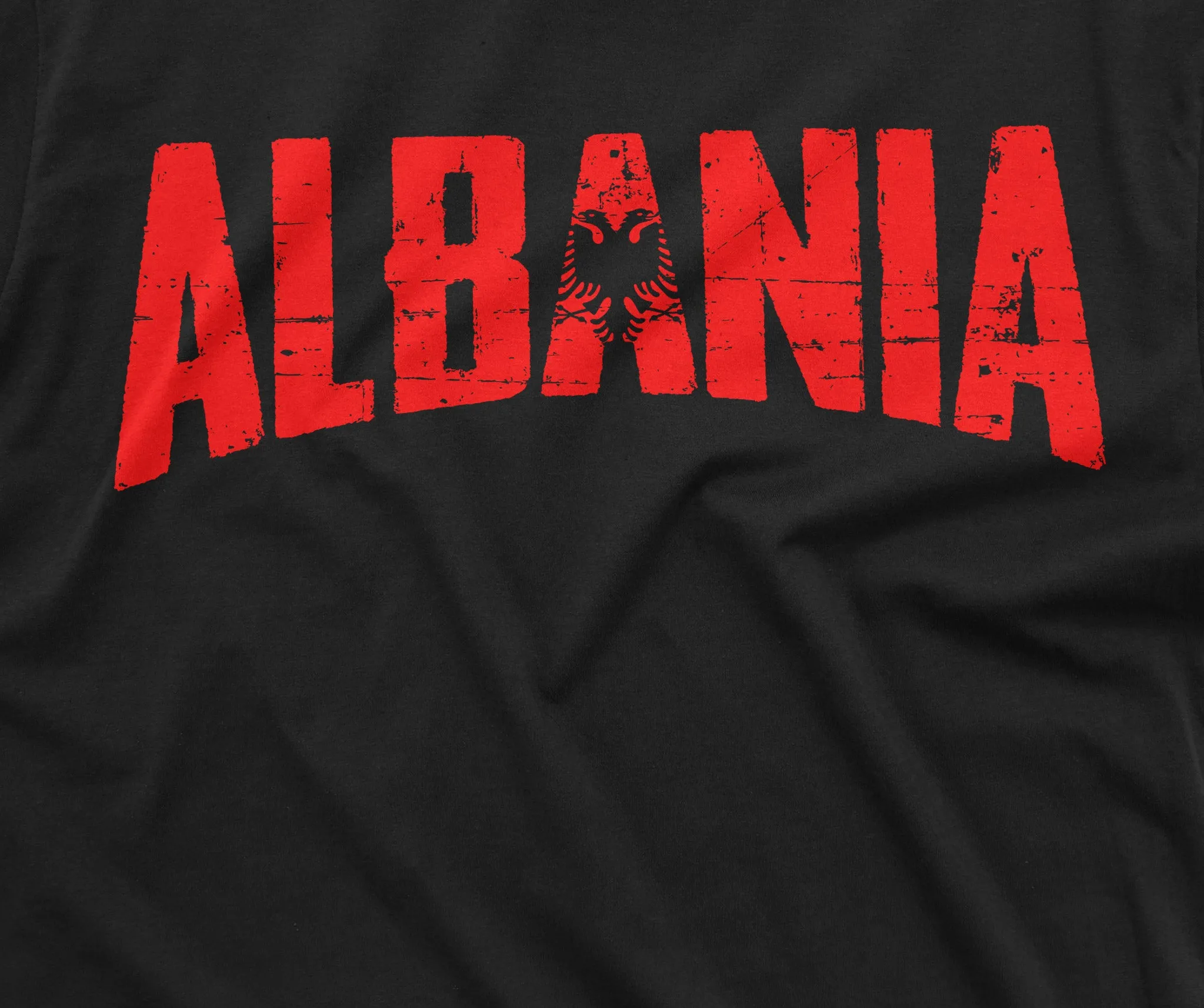 Men's Albania T-shirt Albanian Coat of arms Flag T-shirt Shqipëria Nation Country Tee