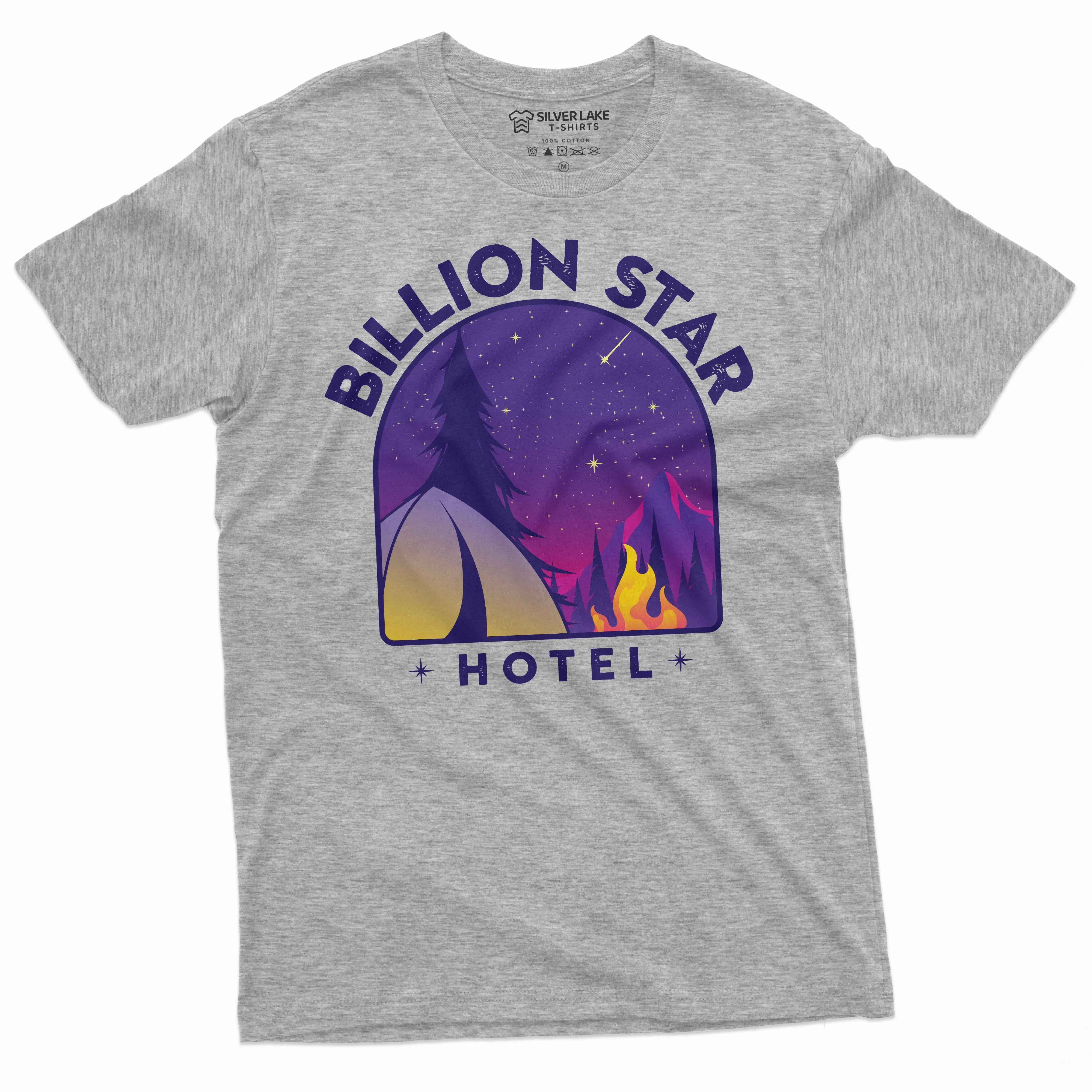 Men's Billion Star Hotel T-shirt Camping Camper Nature Camp Outdoors T-shirt