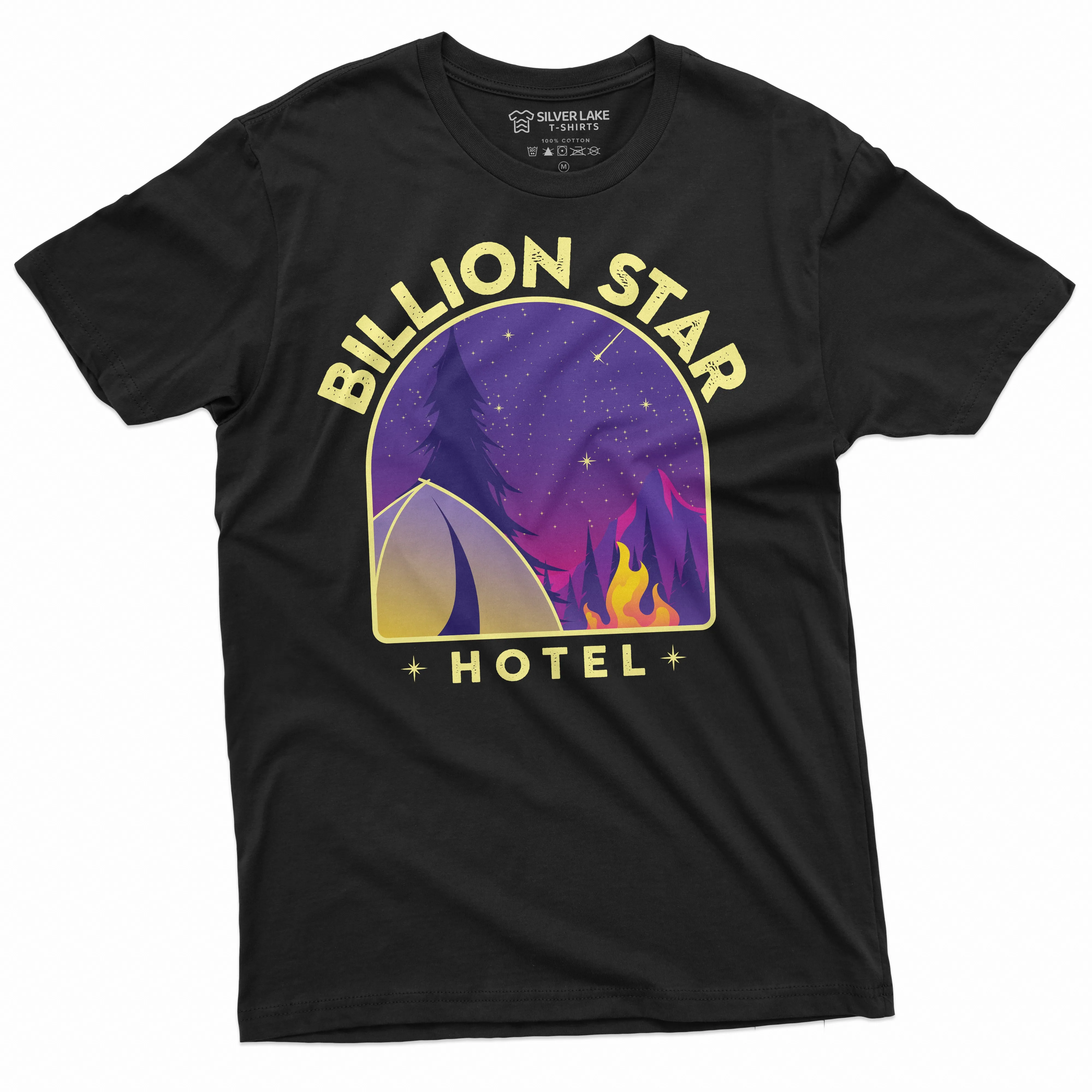 Men's Billion Star Hotel T-shirt Camping Camper Nature Camp Outdoors T-shirt
