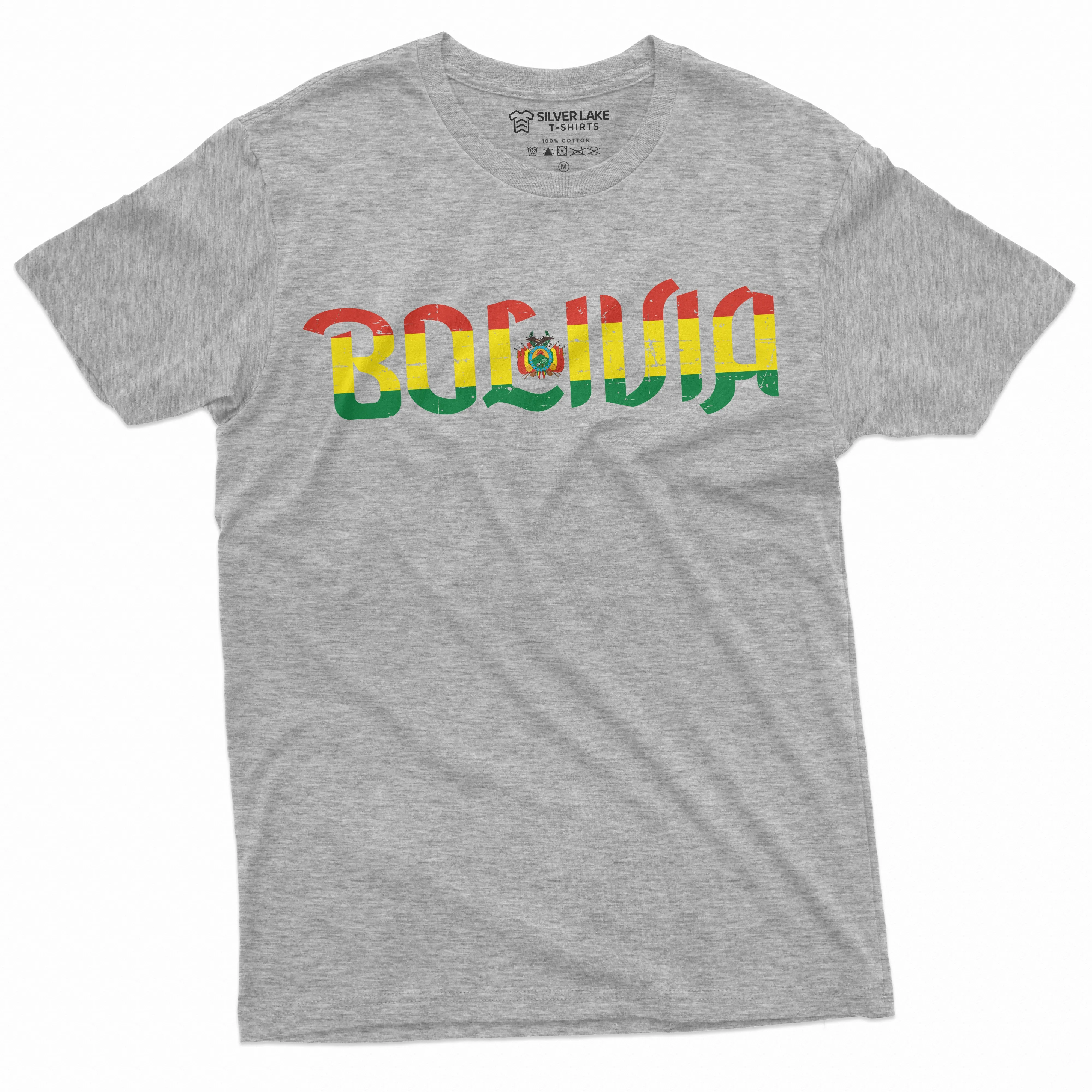 Men's Bolivia T-shirt Nation Flag T-shirt Estado Plurinacional de Bolivia Tee