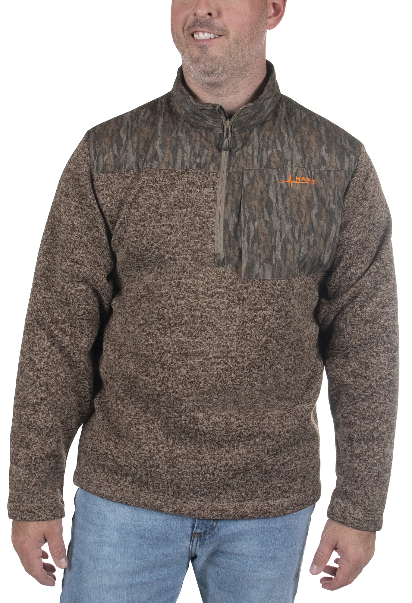 Men's Crater Valley Sweater Fleece ¼ Zip Jacket - Mossy Oak