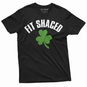 Men's Fit Shaced Funny T-shirt St Patrick's Drinking Party Pub Tee Clover Shamrock Shirt