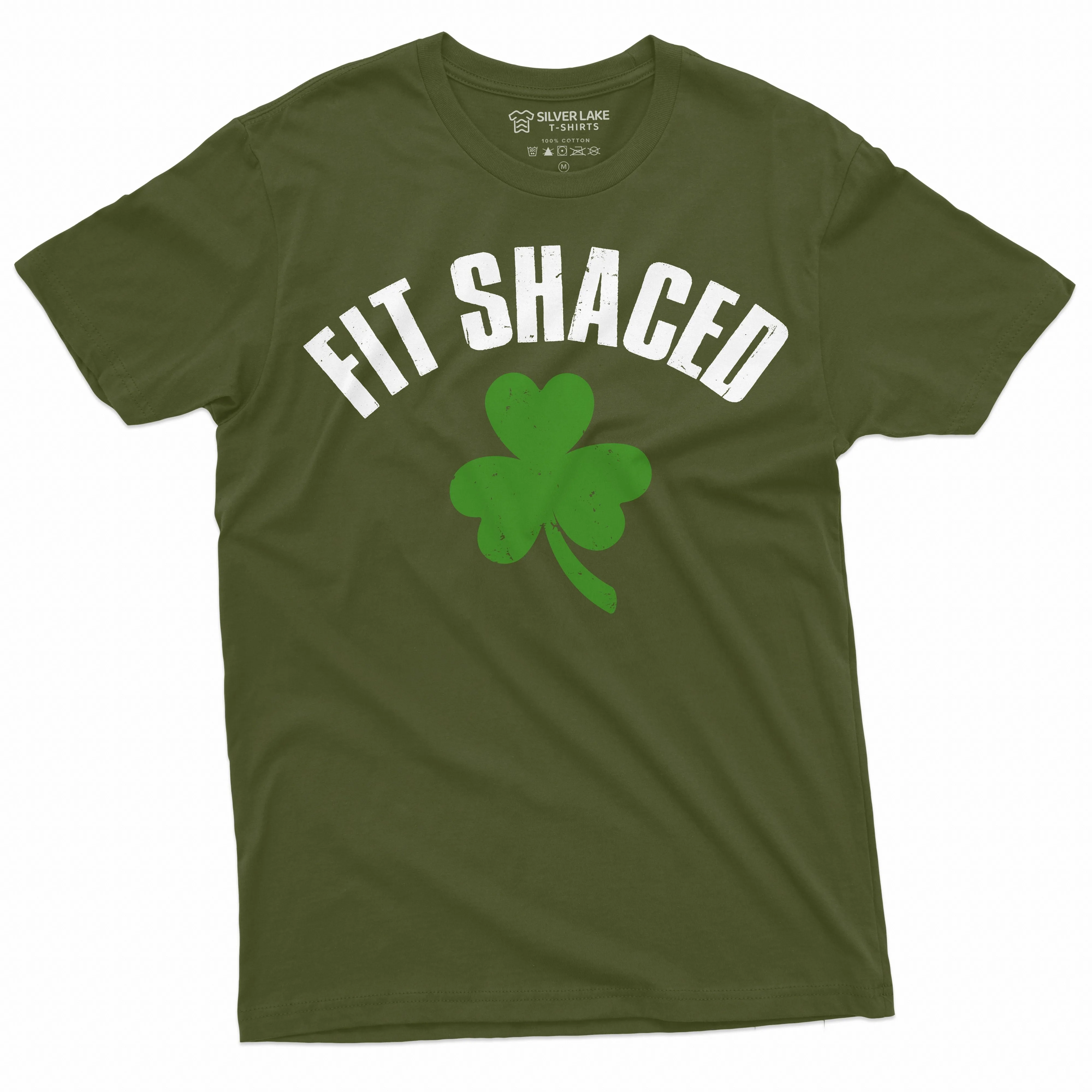 Men's Fit Shaced Funny T-shirt St Patrick's Drinking Party Pub Tee Clover Shamrock Shirt