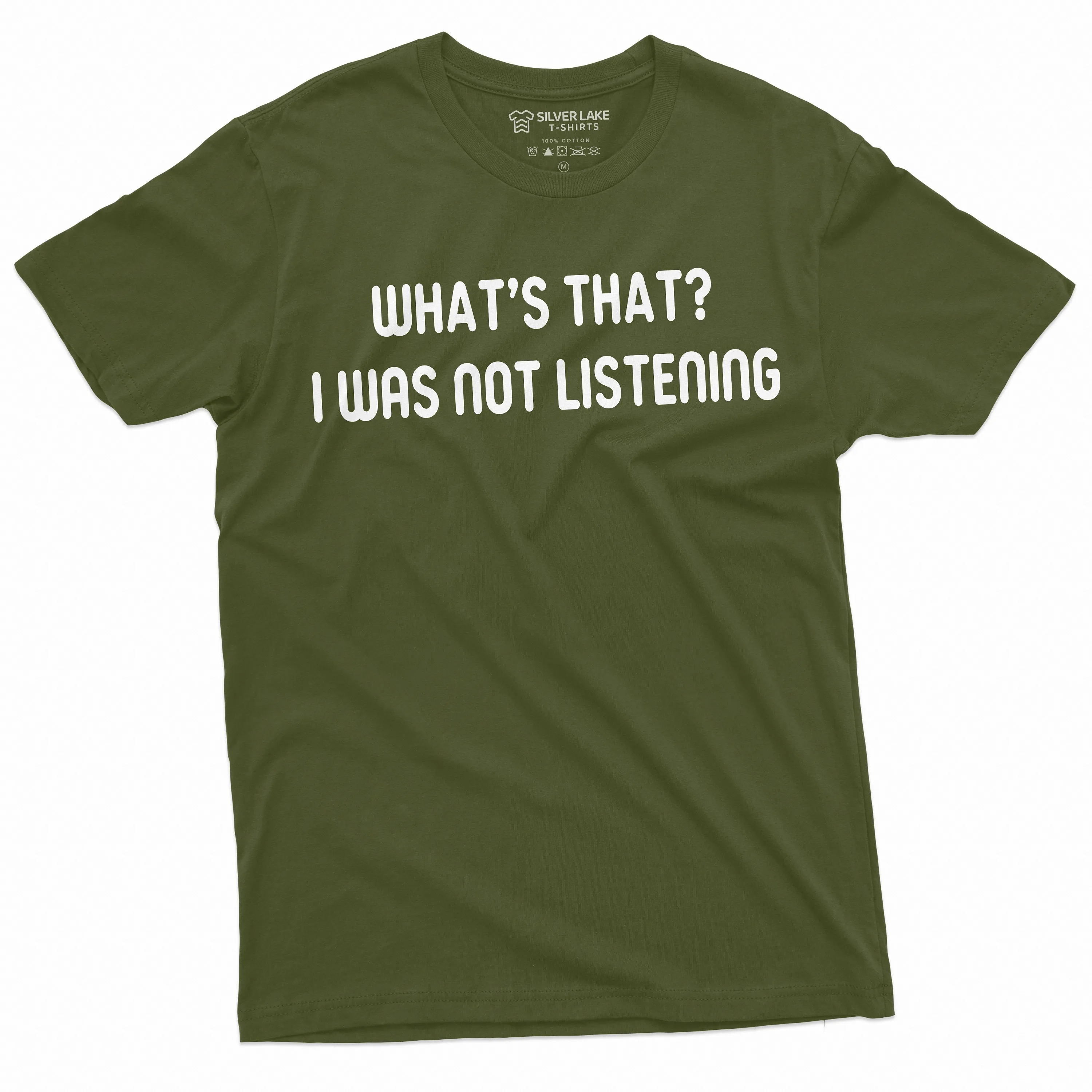Men's Funny I was not Listening T-shirt Sarcasm Humor Birthday Christmas Gift For Him Her