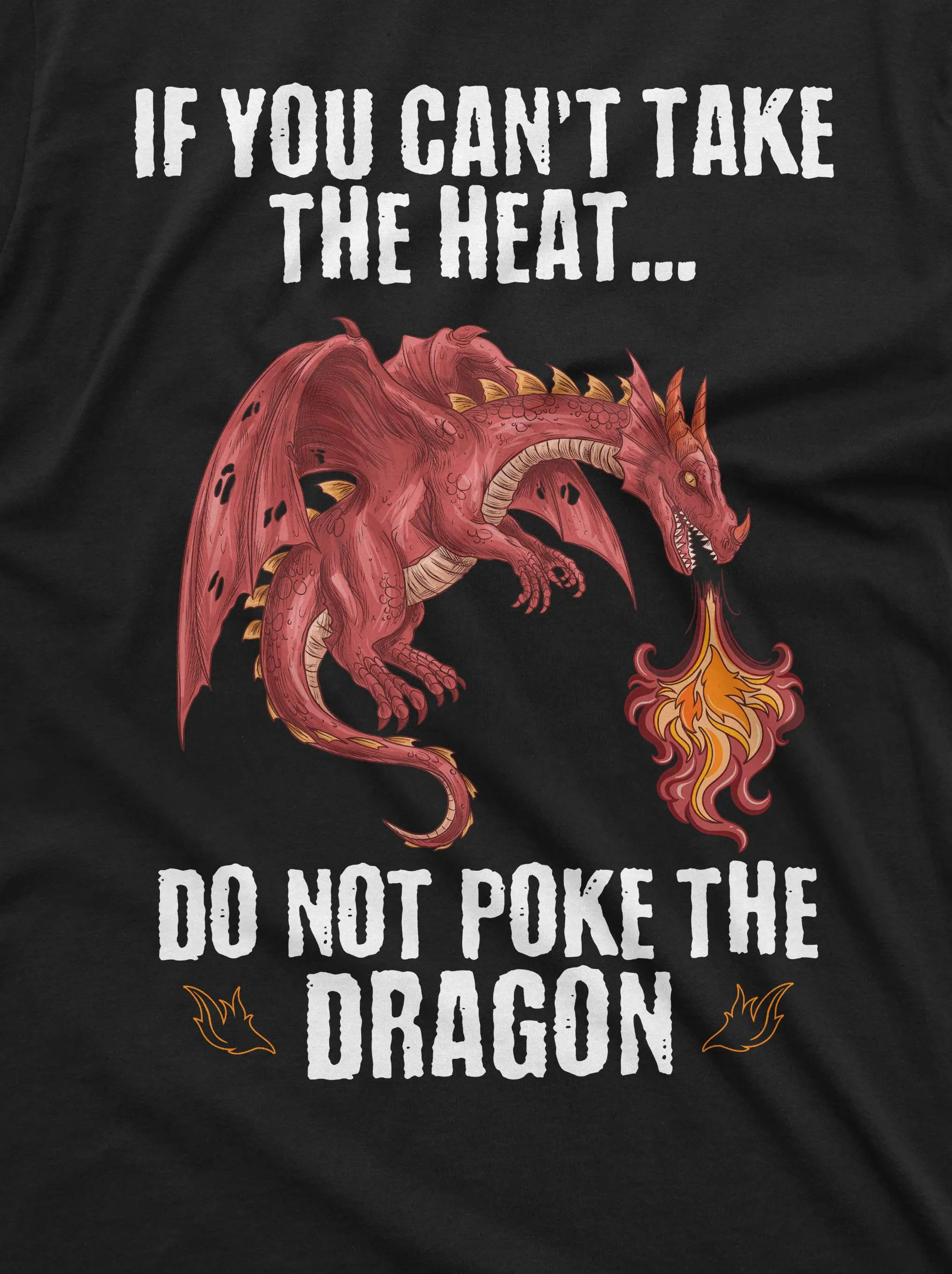 Men's Funny Poke dragon T-shirt dont poke dragon funny Birthday gift Mens shirts gift for him