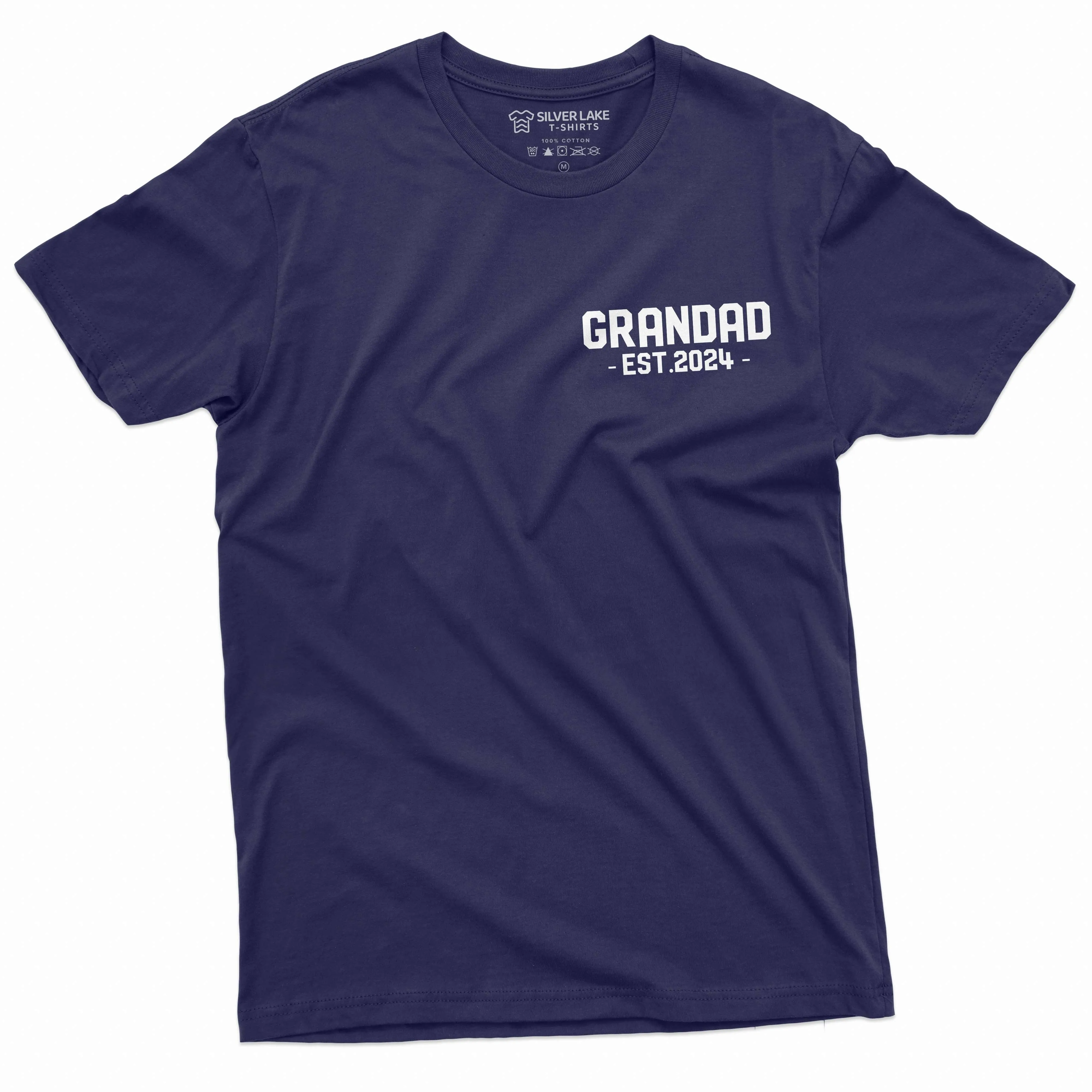 Men's Granddad 2024 T-shirt Grandfather tee abuelo papa gift Birthday new grandpa shirt