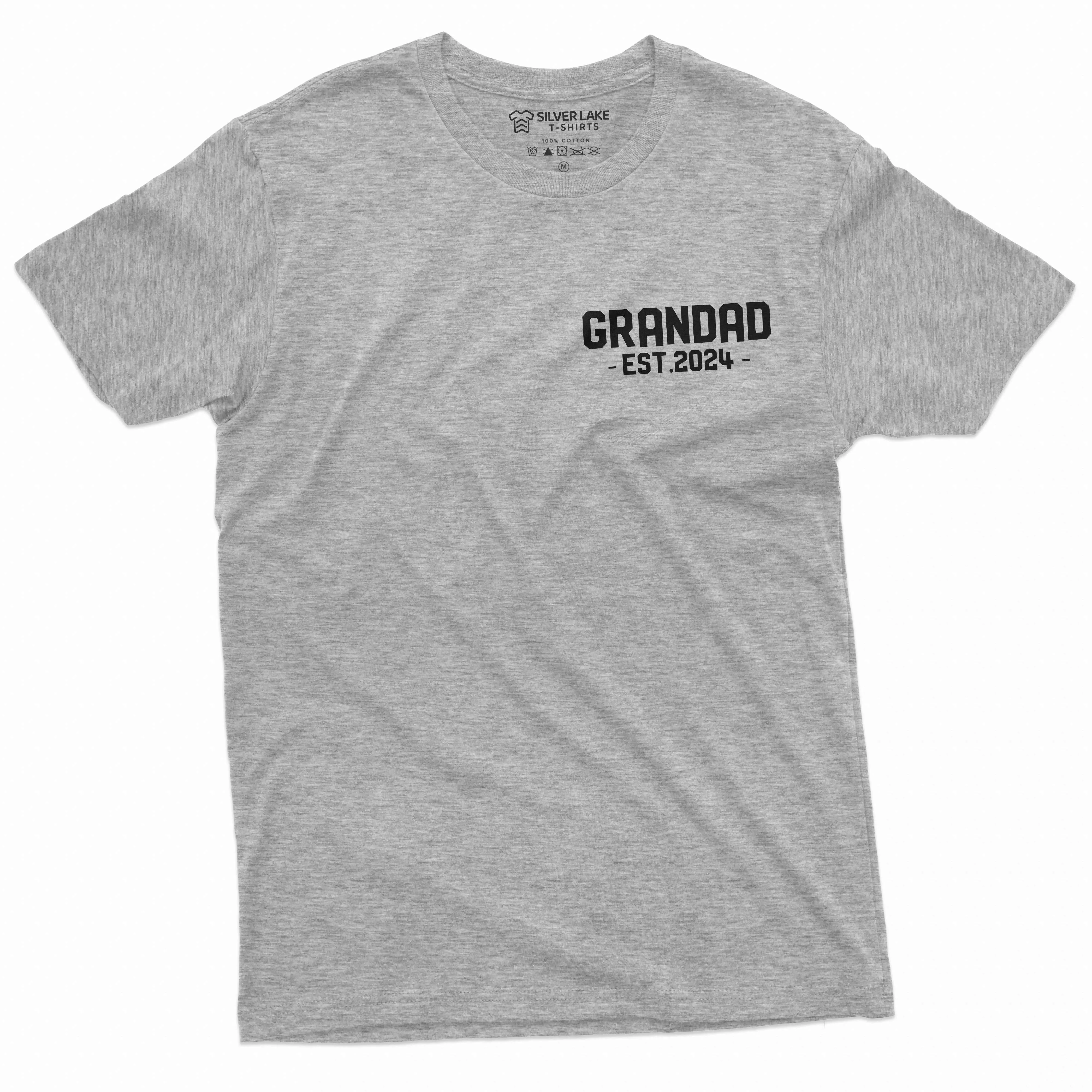 Men's Granddad 2024 T-shirt Grandfather tee abuelo papa gift Birthday new grandpa shirt