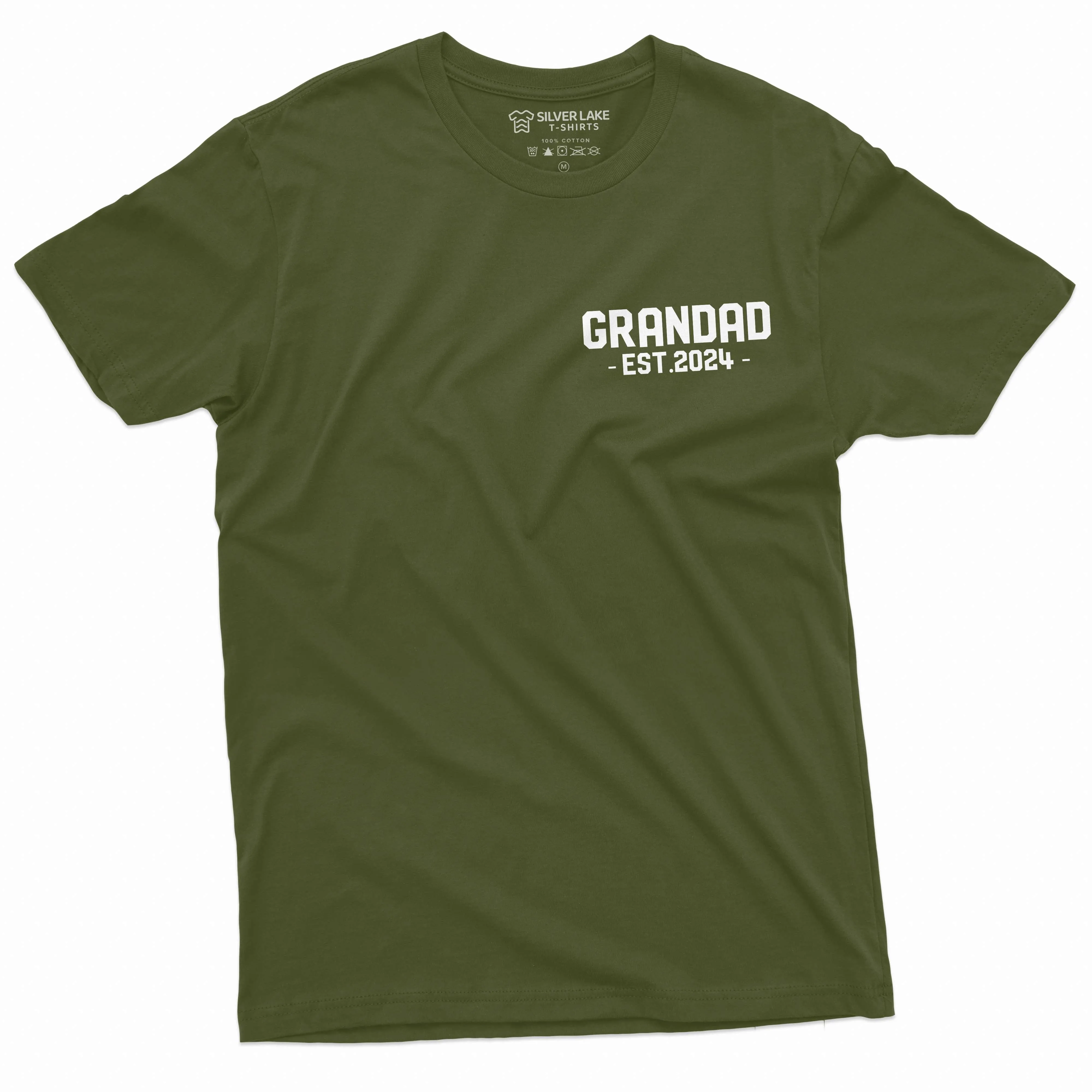 Men's Granddad 2024 T-shirt Grandfather tee abuelo papa gift Birthday new grandpa shirt