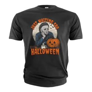 Men's Halloween Mood T-shirt Halloween Serial Killer Shirts Pop Culture T-Shirt Halloween Costume