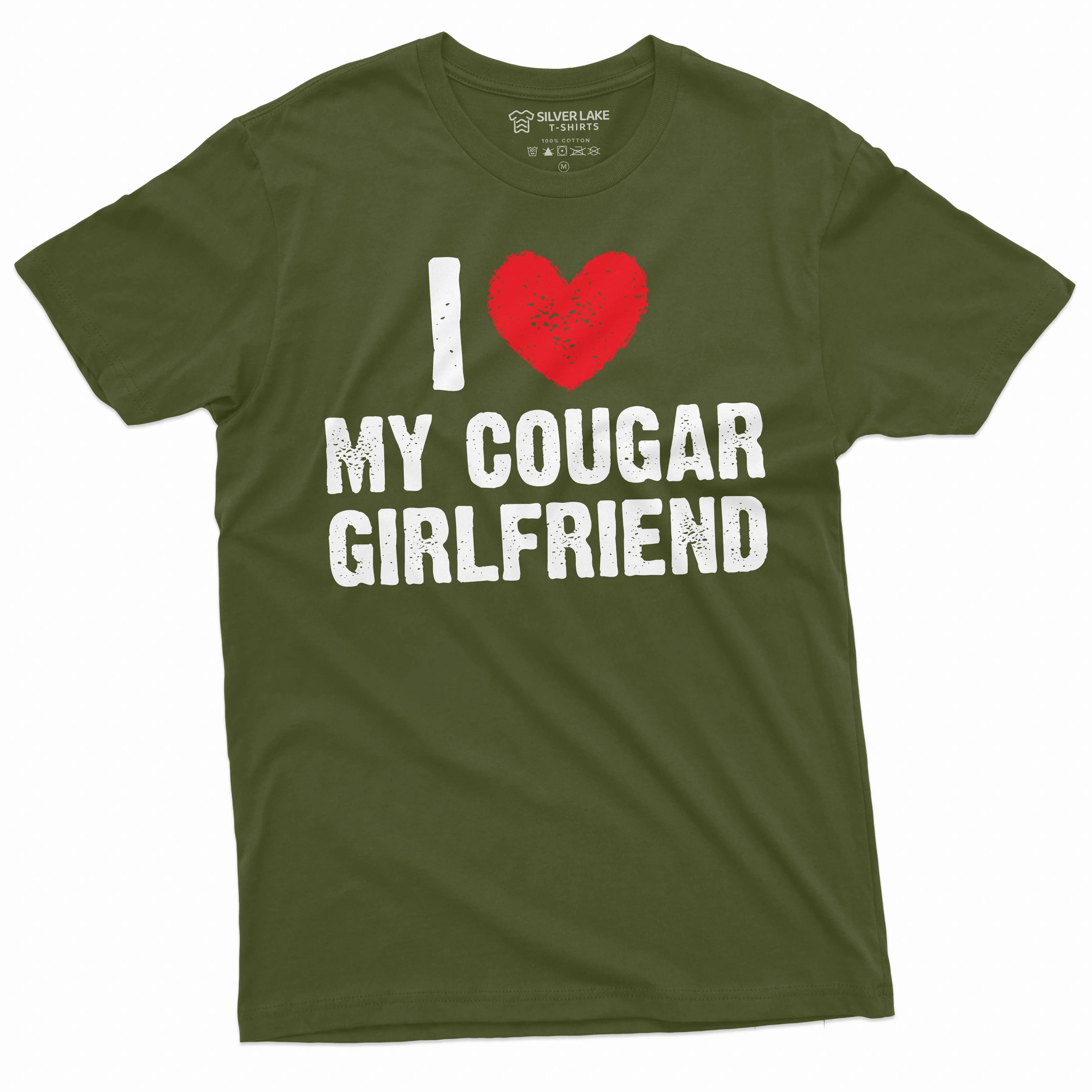 Men's I love my cougar girlfriend T-shirt Valentine's day boyfriend gift tee shirt