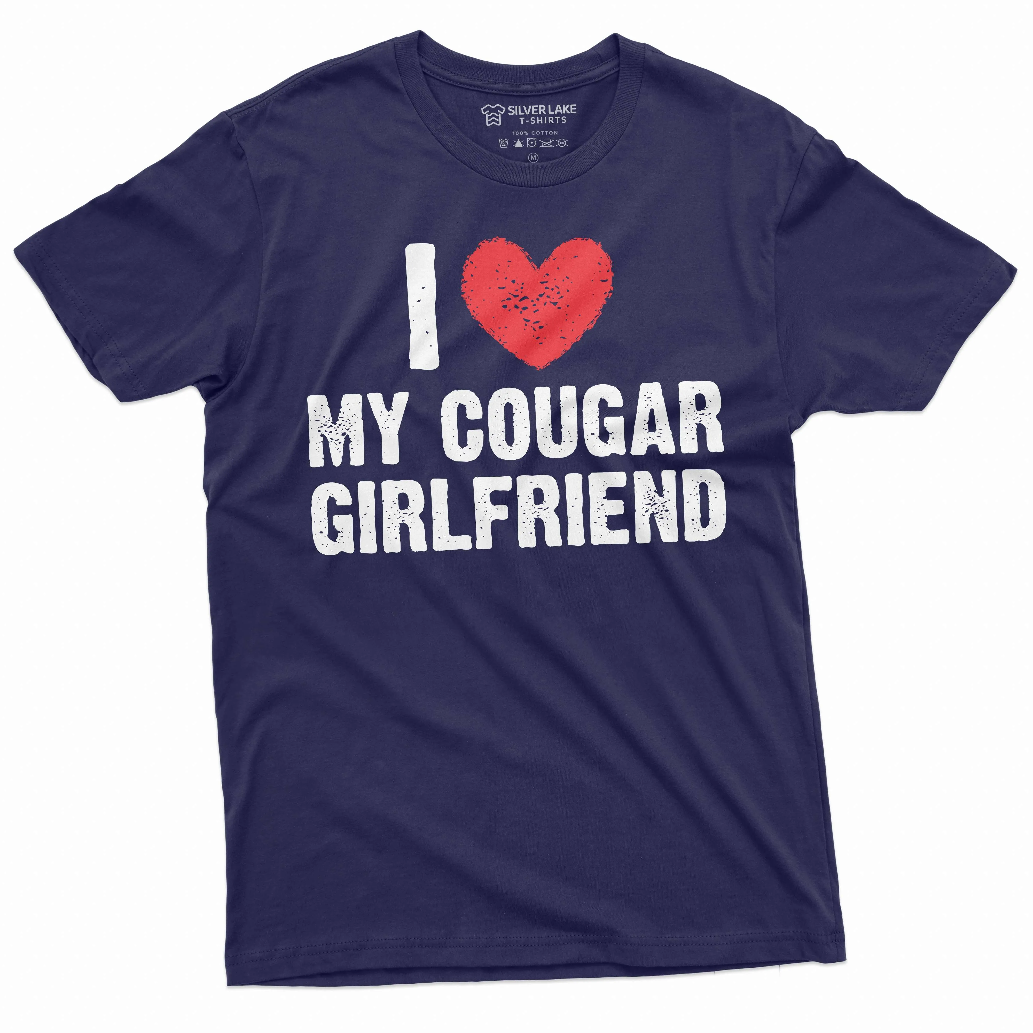 Men's I love my cougar girlfriend T-shirt Valentine's day boyfriend gift tee shirt