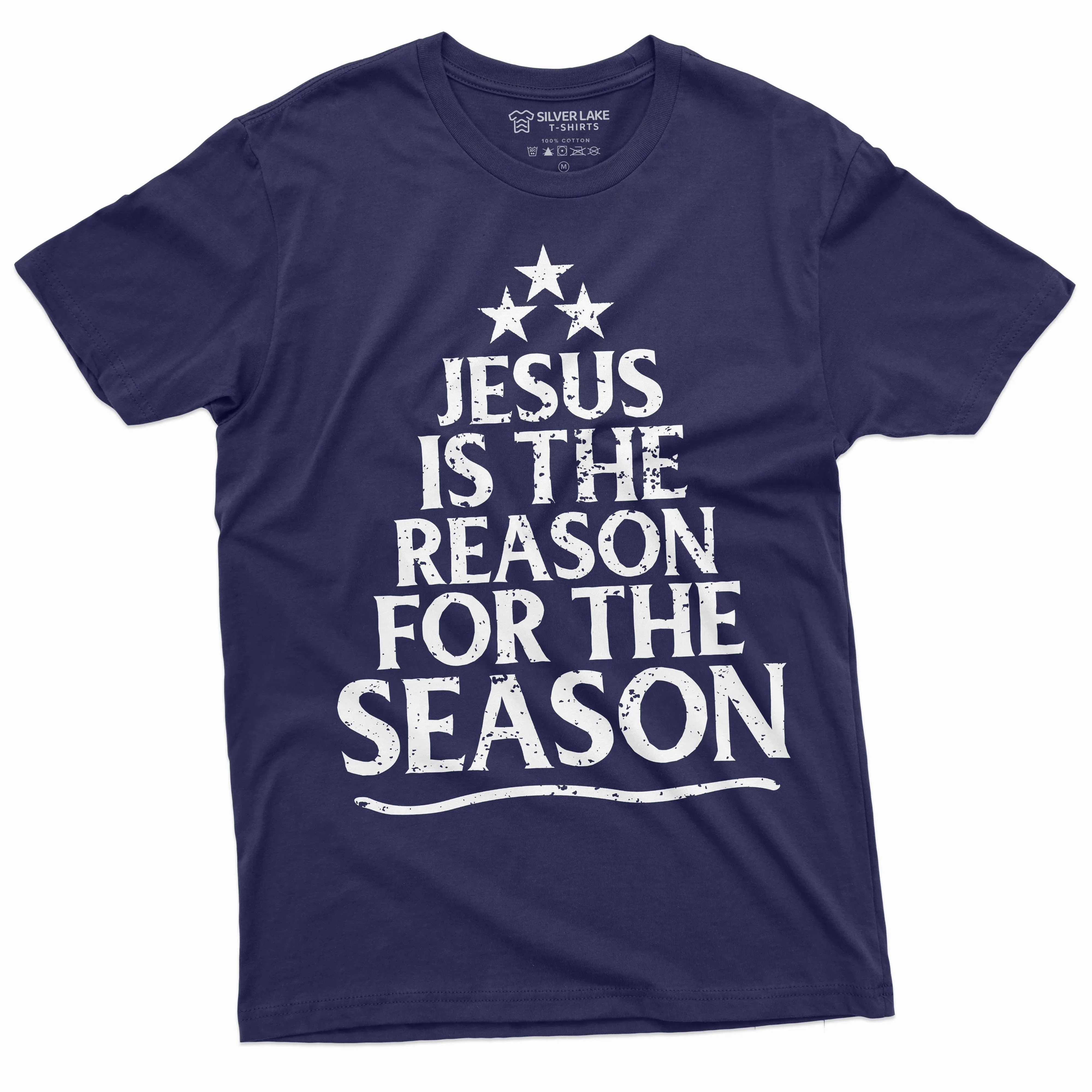 Men's Jesus is the reason for the season T-shirt Christmas Tee shirt Church bible verse quote tee