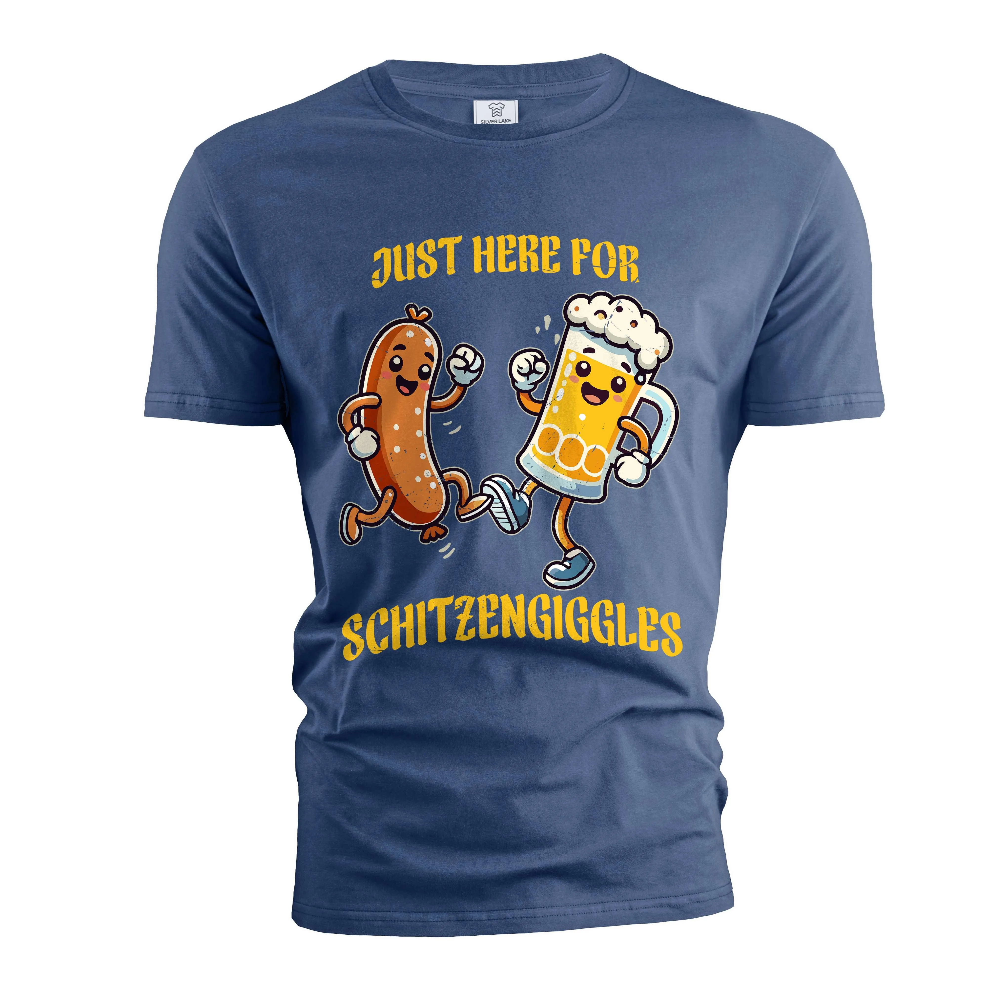 Men's Just here for Schitzengiggles Shirt Funny Oktoberfest T-shirts Bratwurst Shirt Funny Beer Tee