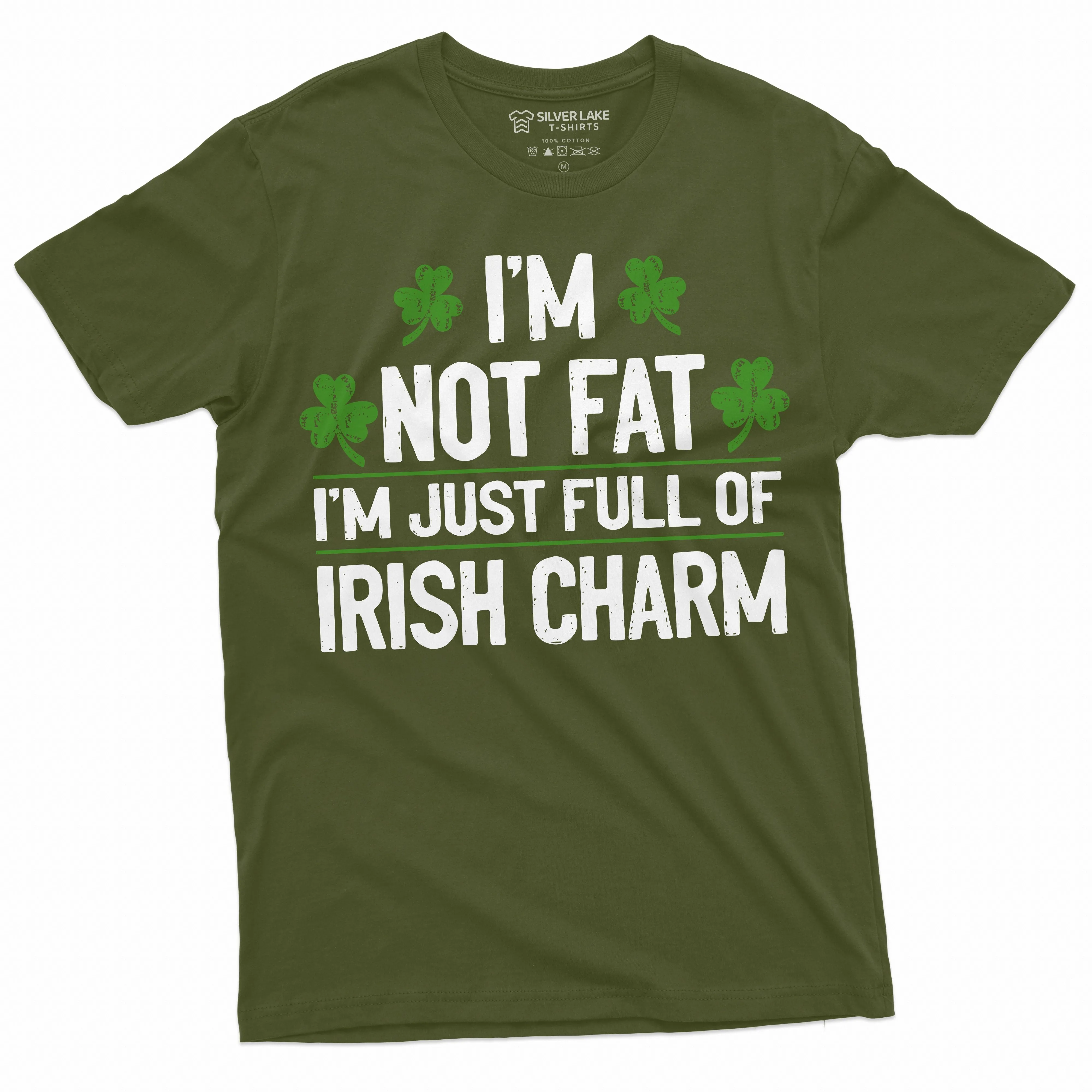 Men's Plus size funny shirt St. Patrick's day I am not fat Tee full of Irish Charm Saint Patty gift