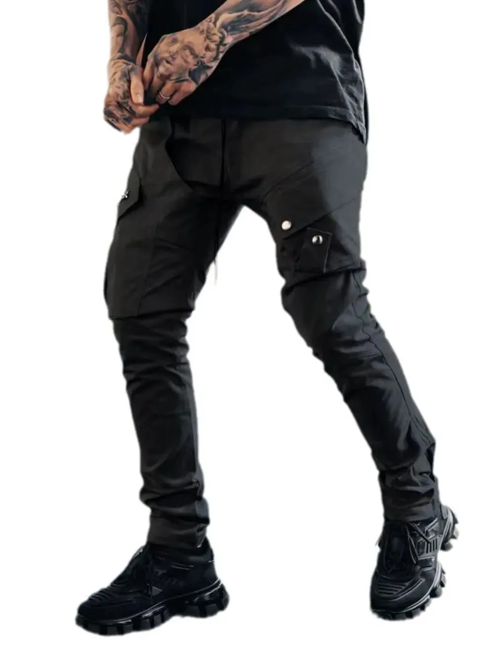 Men's Plus Size Pants with Cargo Pockets