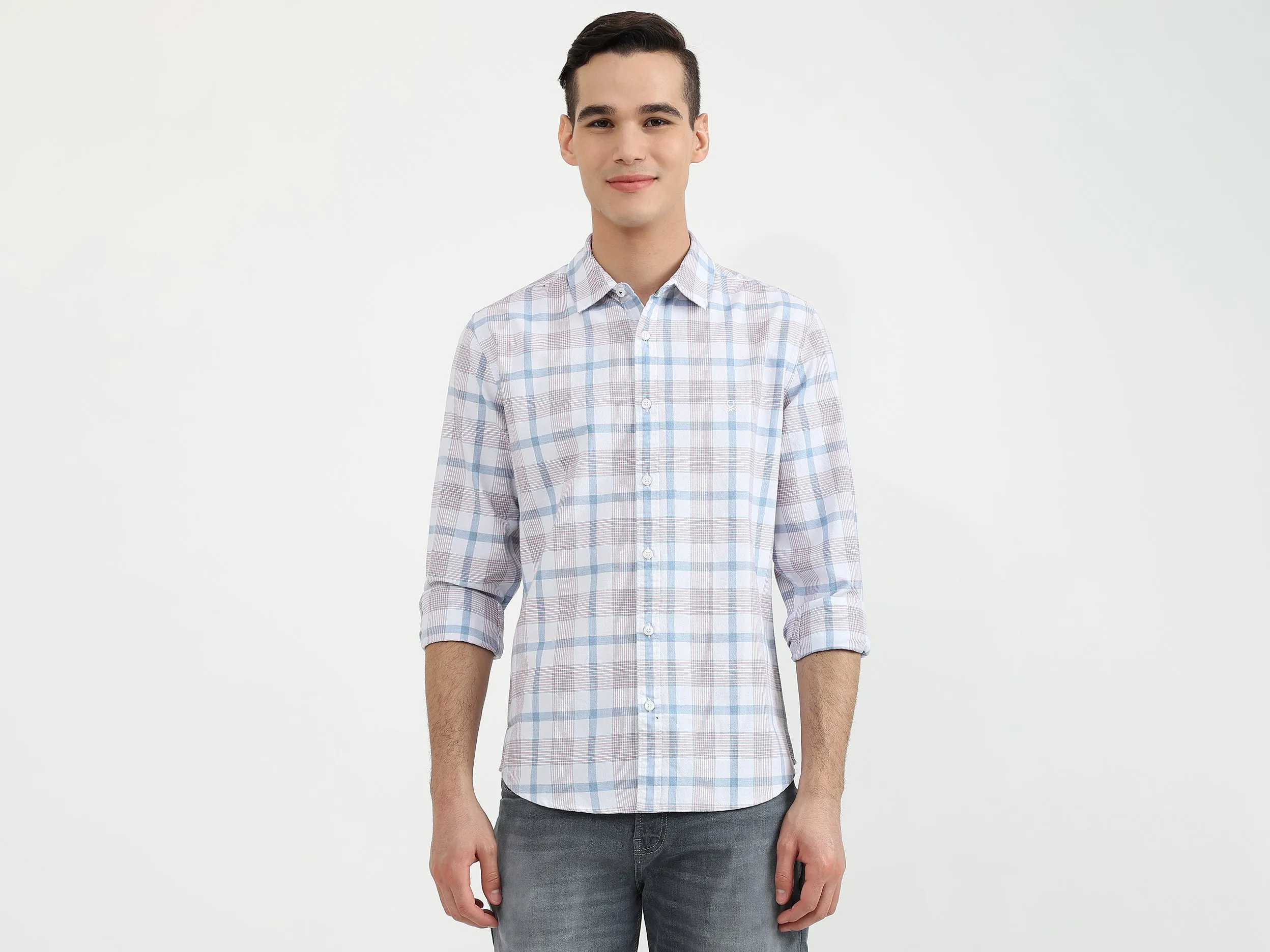 Mens Slim Fit Check Shirt